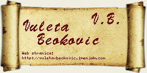 Vuleta Beoković vizit kartica